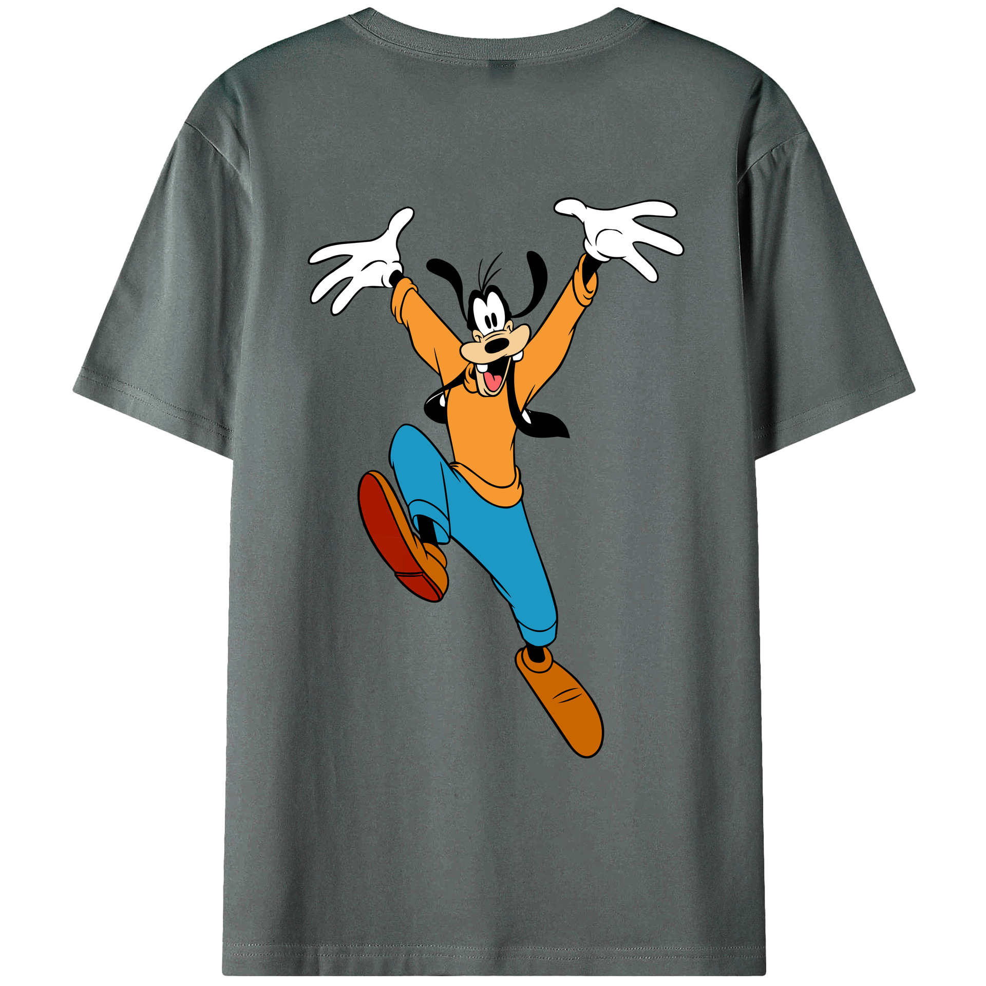 ミッキーマウス Mickey Mouse 綿100％ メンズ半袖Tシャツ（バックプリント） 通気性